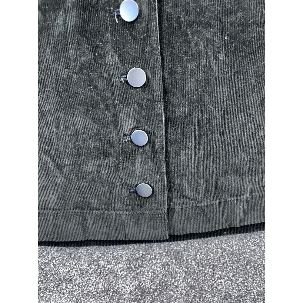 Wilfred Free Skirt Women's Size 4 Karmen Corduroy Button Front‎ Mini Black NWT